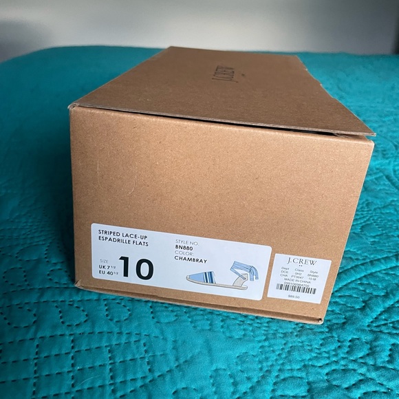 NWT Stripped Lace Up Espadrille- JCREW- Size 10 - Picture 13 of 13